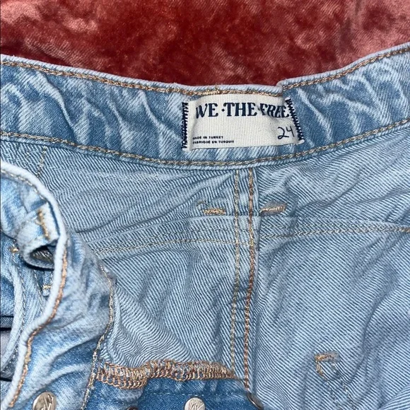We The Free Sky Blue Barrel leg Denim Jeans - Picture 2 of 8